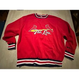 St Louis Cardinals The Lou Crewneck Sweatshirt Adult Men XL Red MLB Pullover